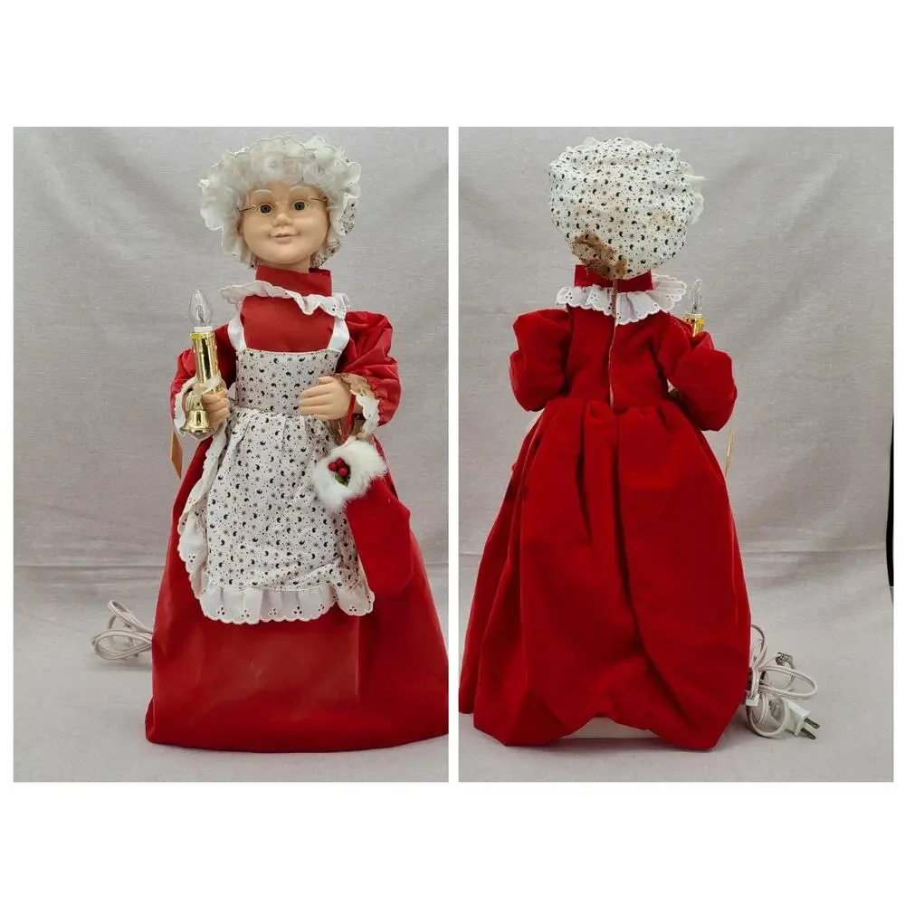 1995 Vintage Animated Telco MRS Santa Claus 24” Motionette Lighted, WORKS - READ